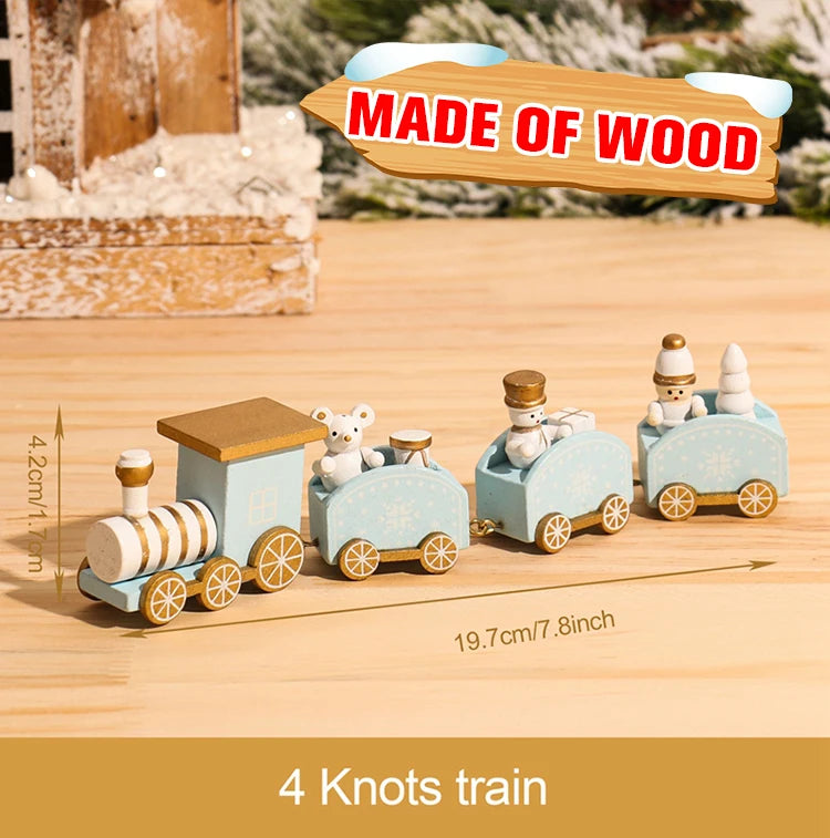 Trencito navideño de madera