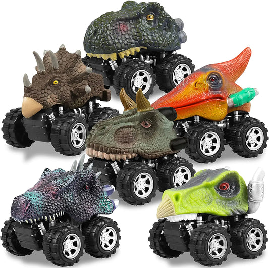 Carritos dinosaurio de fricción (monster trucks)