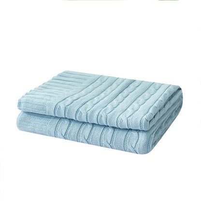 Cobija tejida de algodón para sillón o cama