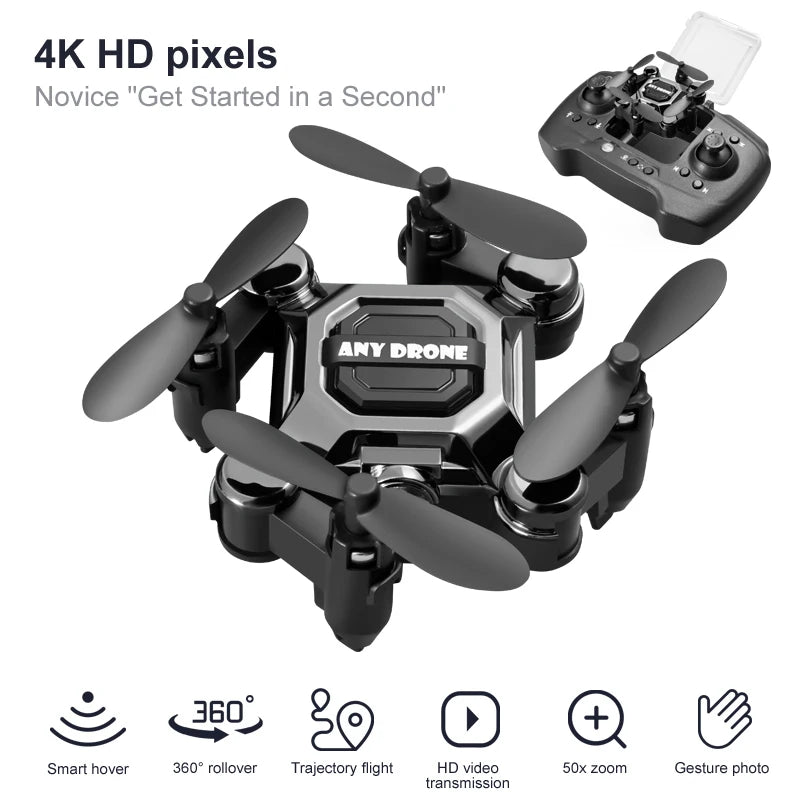 Mini dron plegable con cámara