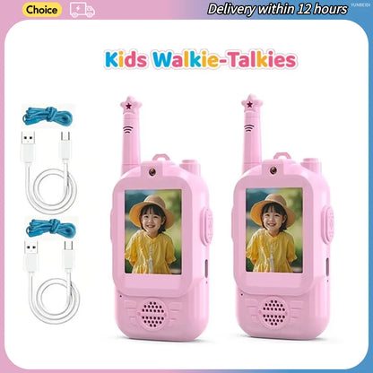 Walkie talkies con video para niños (par)
