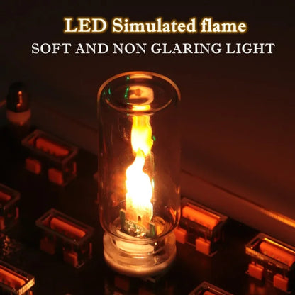Vela LED de vidrio con llama simulada