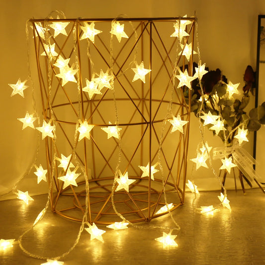 Guirnalda de estrellas LED navideña