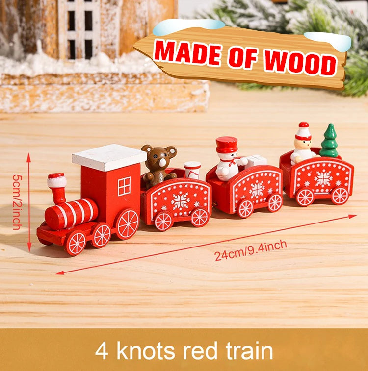 Trencito navideño de madera