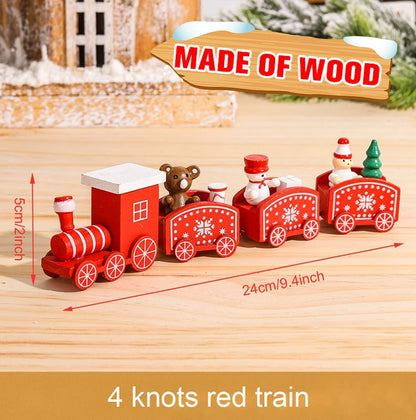 Trencito navideño de madera