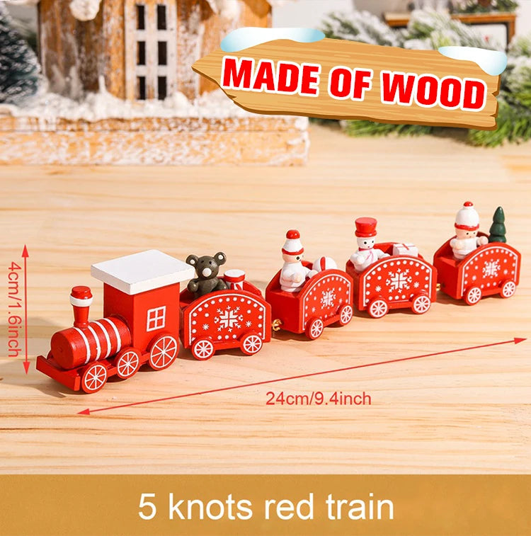 Trencito navideño de madera