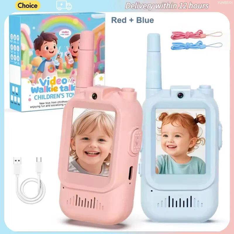 Walkie talkies con video para niños (par)