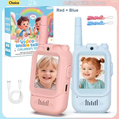 Walkie talkies con video para niños (par)