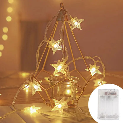 Guirnalda de estrellas LED navideña