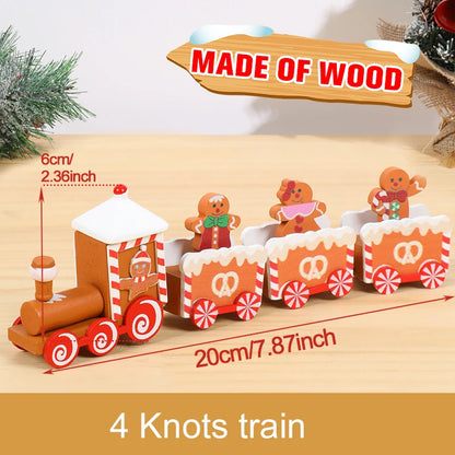 Trencito navideño de madera
