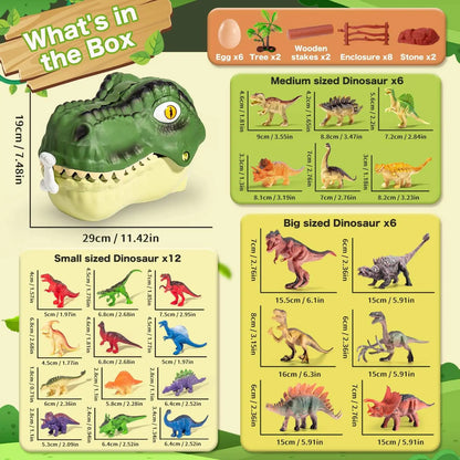 Set de 46 dinosaurios con caja