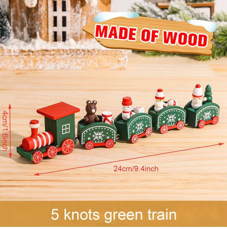 Trencito navideño de madera